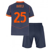 Inter Milan Manuel Akanji #25 Tretí Detský futbalový dres 2025-26 Krátky Rukáv (+ trenírky)
